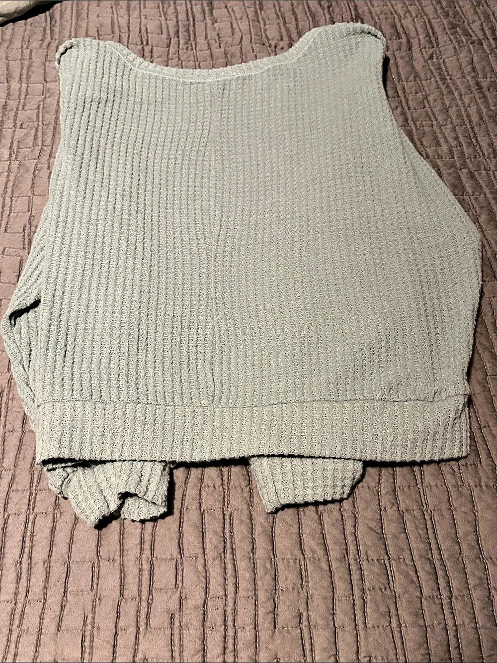 Knit Sweater Vest in Green Like New